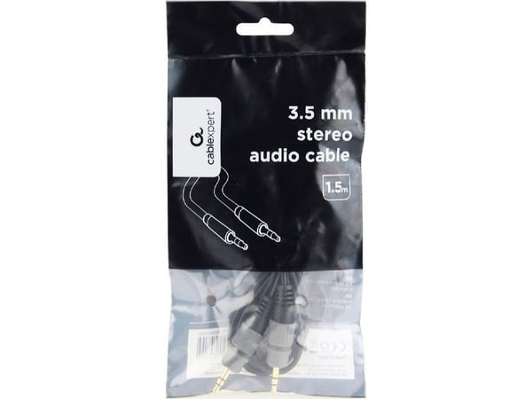 Gembird Jack 3,5 mm - Jack 3,5 mm kabel 1,5 m svart (CCAP-3535MM-1,5M)