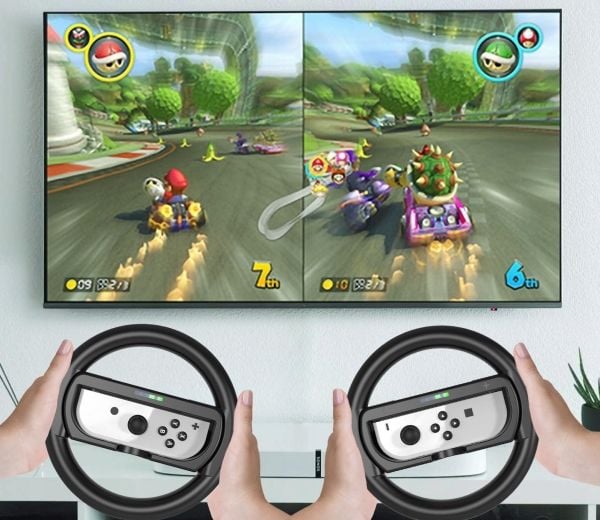JYS 2x ratt + 2-i-1 håndtak til Nintendo Switch OLED og Nintendo Switch