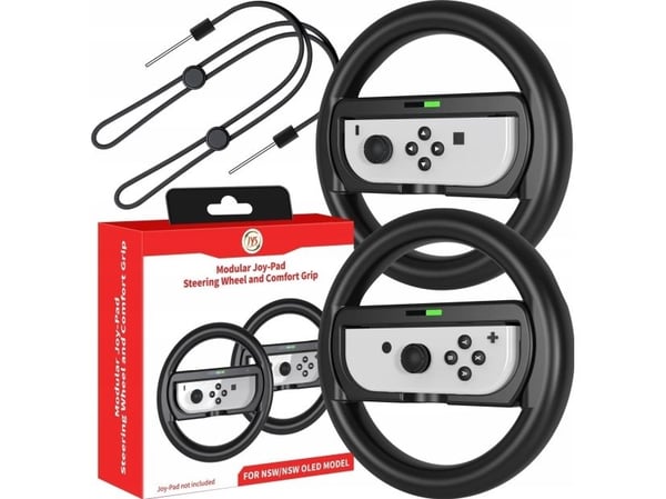 JYS 2x Handlebar + 2in1 Holder for Nintendo Switch OLED and Nintendo Switch/2x Black