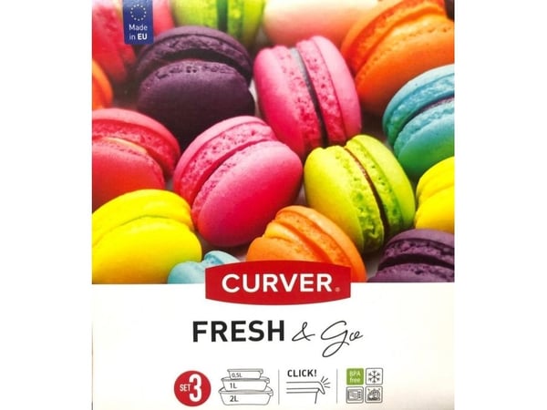 CURVER FRESH&amp;GO -ASTIAT 2L+1L+0,5L /MIX MINTTU/ VAALEANHARMAA/ PERSIKKA
