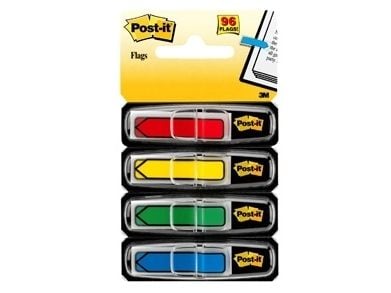 Post-it Index Tab 7000144924 4 kpl/pakkaus. Punainen, keltainen, vihreä, sininen