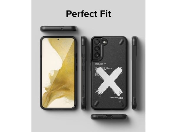 Ringke Onyx Design slitesterkt TPU-deksel til Samsung Galaxy S22 + (S22 Plus) svart (graffiti)