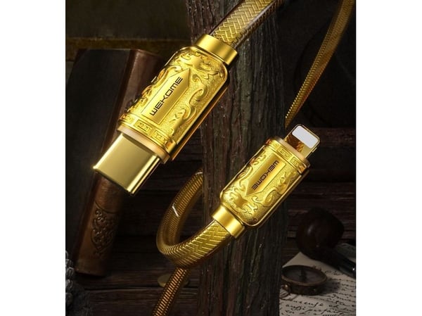 Kabel USB WK Design USB-C - Lightning 1 m Zloty (6941027620694)