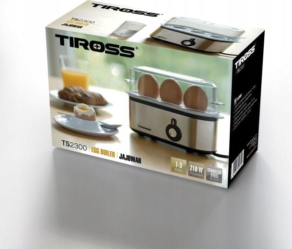 Eggekoker Tiross automatisk for 3 egg TS-2300