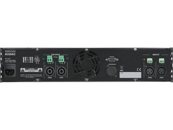 Audac SMA500 - Vahvistin - 2 x 500 Watt - musta