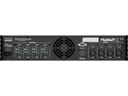 Audac AUDAC PMQ240 WaveDynamics ™ quad-channel 100V power amplifier
