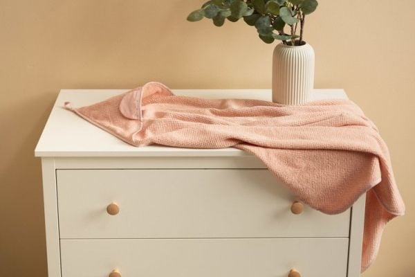 Sensillo bade-/håndkle med fôr 4190/0970 100×100 cm skittent rosa