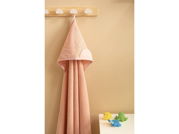 Sensillo bade-/håndkle med fôr 4190/0970 100×100 cm skittent rosa
