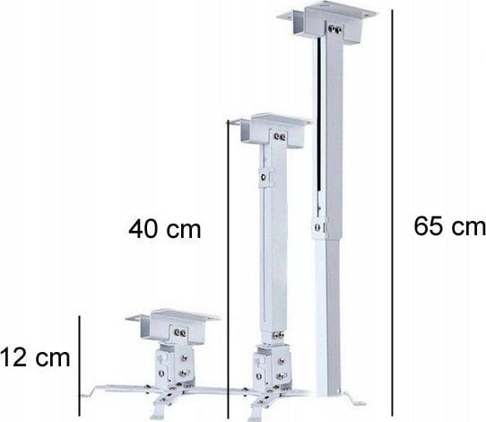 Massa projektoriteline / projektoripidike - katto / 12-65cm / terästä