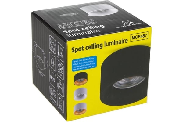 Maclean infälld spot/tubarmatur punktbelysning rund aluminium GU5.3 70x40mm vit/guld MCE457 W/G