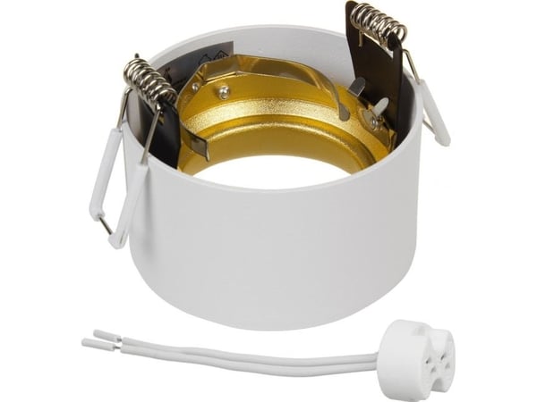 Maclean infälld spot/tubarmatur punktbelysning rund aluminium GU5.3 70x40mm vit/guld MCE457 W/G