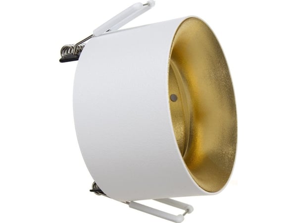 Maclean infälld spot/tubarmatur punktbelysning rund aluminium GU5.3 70x40mm vit/guld MCE457 W/G