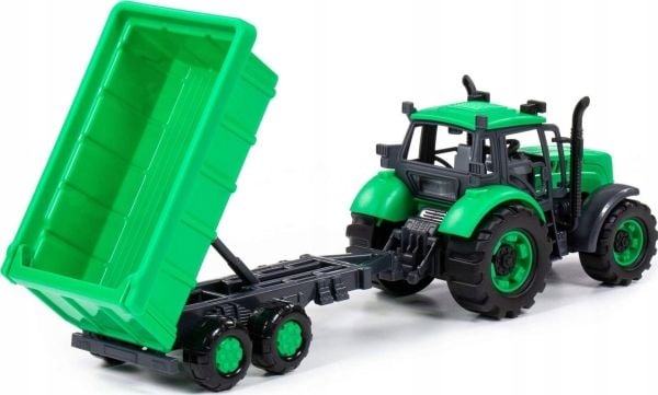 Polesie traktor “Progres” med tilhenger grønn i eske 91284