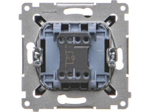 Contact-Simon Simon 54 Bell painike LED-taustavalolla (moduuli) 16AX 250V ruuviliittimet musta matta DD1AL.01/49