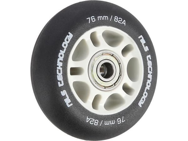 Nils Extreme PU 76x24 82A svarte matte (4 stk.) + ABEC-9 (8 stk.) sett