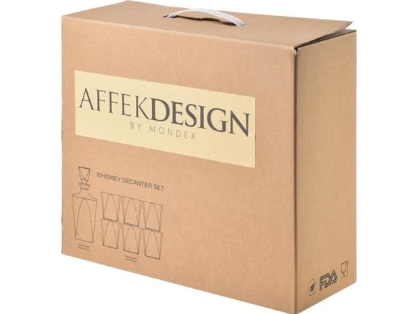 Affek Design EVA TRIANGLE Karaffel + 6 glass 280ml/780ml