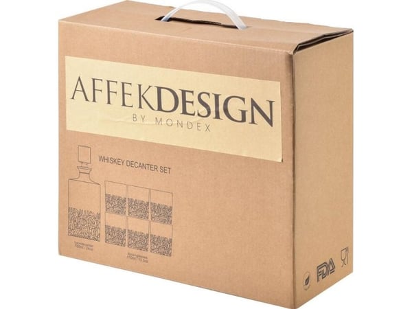 Affek Design EVA FROZEN Karaffel + 6 glass, karaffelkapasitet 810ml, glasskapasitet 310ml
