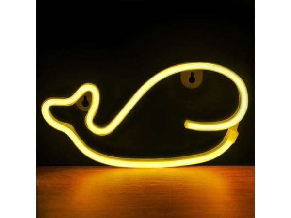 TelForceOne Neon LED GREY varmhvit flaggermus + USB FLNEO9 Forever Light