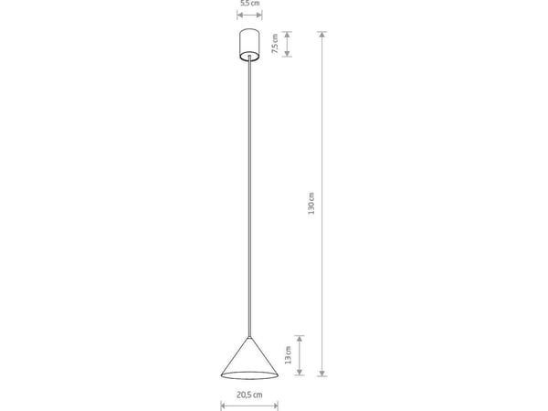 Opphengt lampe Nowodvorski kjegleformet Zenith 7996 moderne svart til rom