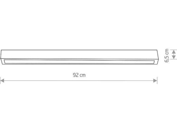Taklampe Nowodvorski Plafoniera til spisestue STRAIGHT CEILING 7558 hvit taklampe