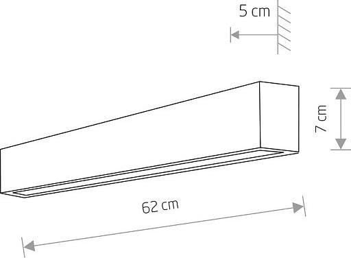Nowodvorski hvit stuevegglampe RETT VEGG 7568 veggbjelkelampe