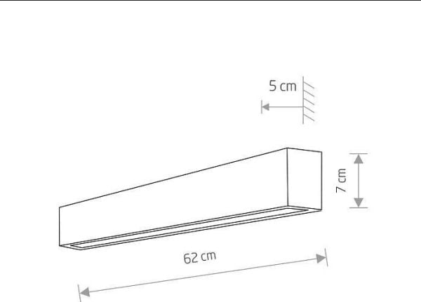 Nowodvorski vegglampe STRAIGHT WALL 7596 svart veggarm