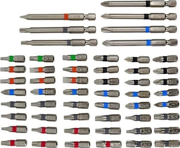 AWTools bits-/skrutrekker-sett 56 deler