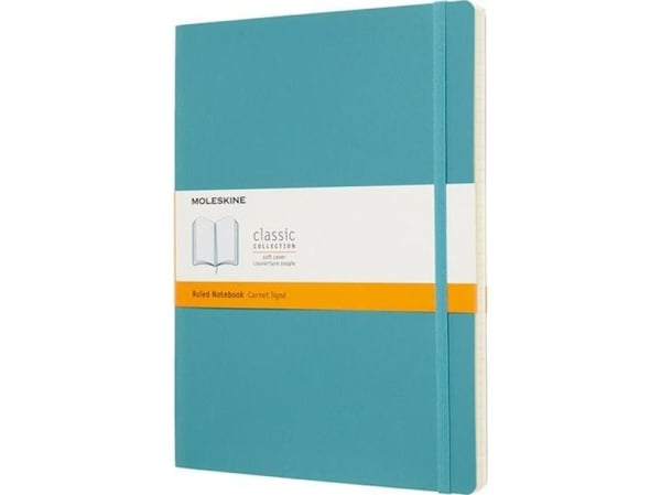 Moleskine 805.83.4171.554.3, Monokromatisk, Blå, Matt, 70 g/m², Linjerte ark, Mykt omslag