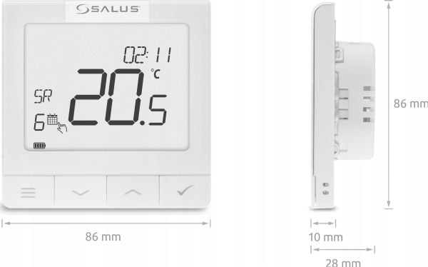 Salus Ultra-thin OpenTherm flush-mounted regulator, 230V