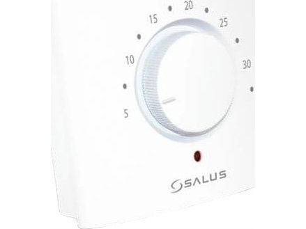 Salus termostaatti, jossa on kiertonuppi lattialämmitystä varten