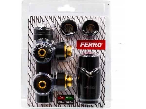Ferro termostaattinen yhdistelmäkulma, musta