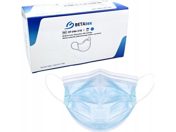 Zarys Betatex beskyttelsesmasker engangs fiberduk - 50 stk
