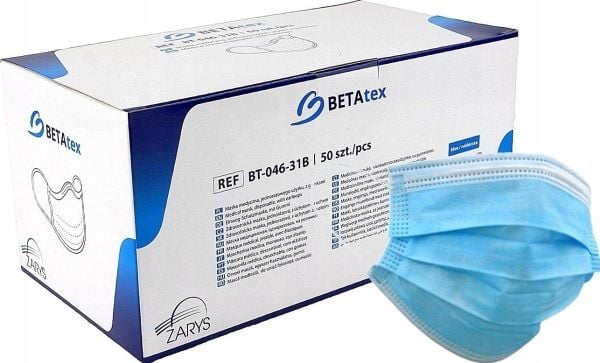 Zarys Betatex beskyttelsesmasker engangs fiberduk - 50 stk