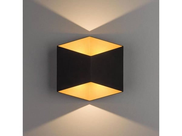 Nowodvorski vegglampe LAMPA loft TRIANGLES LED 8142 i metall, geometrisk LED 10W 3000K utendørs IP54 (svart)
