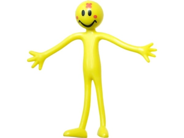 Flodhestfigur gumowa wyginana gul-menneske 13 cm