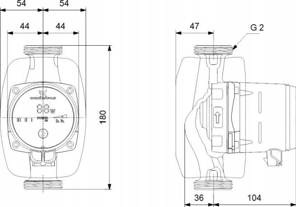 Grundfos Circulation pump Alpha1 32-80 1x230 V