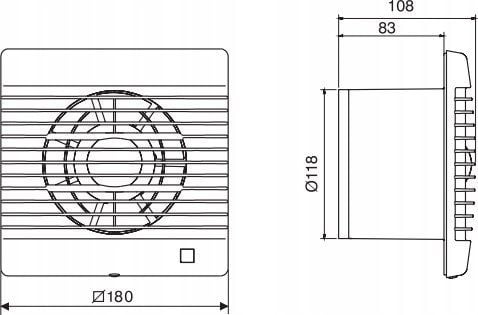 Venture DECOR 200CRZ baderomsvifte 230V, 50HZ