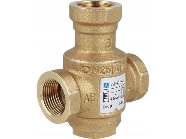 Afriso temperaturventil ATV 335, DN25, Rp1", Kvs 9, 55°C