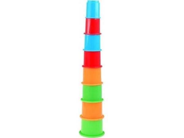 Little Tikes fargerike kopper + pyramide ZA2766, 8 deler