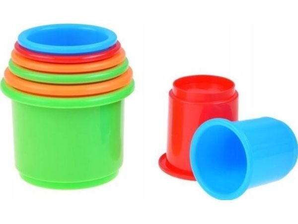 Little Tikes fargerike kopper + pyramide ZA2766, 8 deler