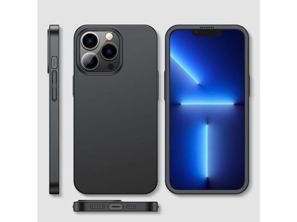 Joyroom 360 forside- og bakdeksel iPhone 13 Pro + herdet glass skjermbeskytter svart (JR-BP935 black)