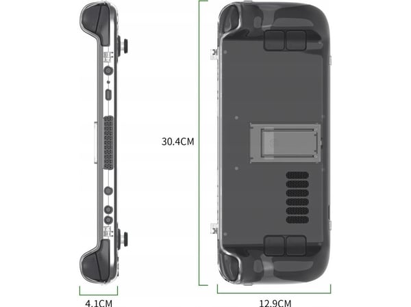 JYS etui + stativ til Steam Deck, transparent JYS-sd003