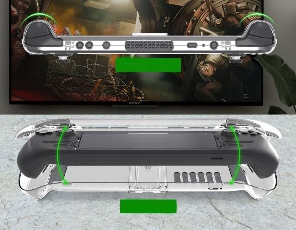 JYS etui + stativ til Steam Deck, transparent JYS-sd003