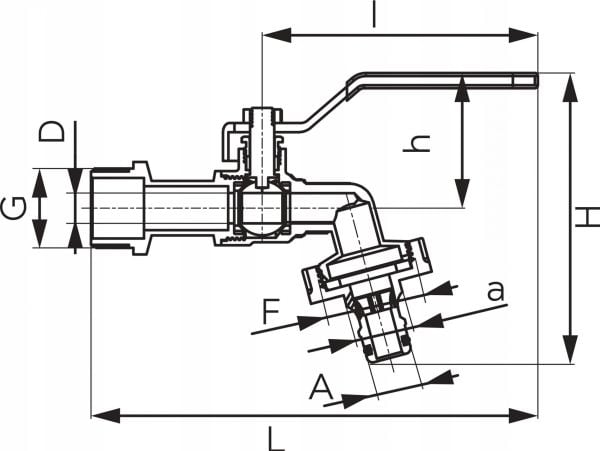 Ferro KCPN1 PLASTKULEVENTIL. QUICK CONNECTOR 1/2" FERRO // ZKC-15-PLAST-R-COMFORT-FER