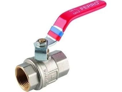 Ferro KFP3 kuleventil for vann med håndtak 1'' nakr-nakr, F-POWER // ZKW-25-WW-R-FER-POWER
