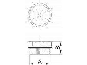 Hydroland propp 1/2" for stål radiator krom med O-ring (G.KB-1/2-STAL-CH)