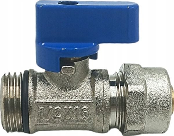 Hydroland Z.KUL.PEX.N kuleventil med mini-kobling PEX 1/2GZX16X1/2" blå // PX-ZKW-MINI-PEX-N
