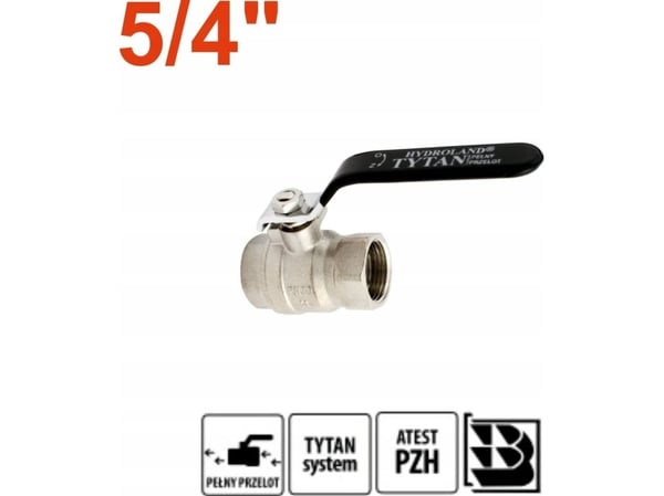 Tytan kuleventil vann 5/4" Tytan håndtak m/v / ZKW-32-WW-R-H-TYTAN