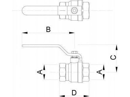 Tytan kuleventil for vann 5/4" hendel w/w // ZKW-32-WW-R-H-TYTAN