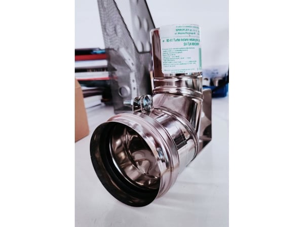 SpiroFlex 80-60 turbo reduksjonskne (N) 90° med sokkel